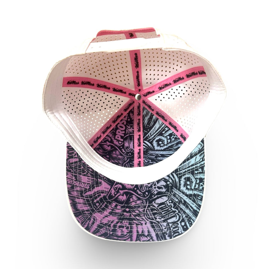 PAINT IS DEAD White Pink and Blue Easter Hat - Wrap Merch PAINT IS DEAD White Pink and Blue Easter Hat - Wrap Merch