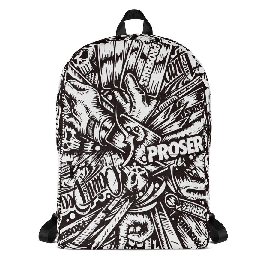 PROCAMO Backpack Black / White - pidmerch PROCAMO Backpack Black / White - pidmerch