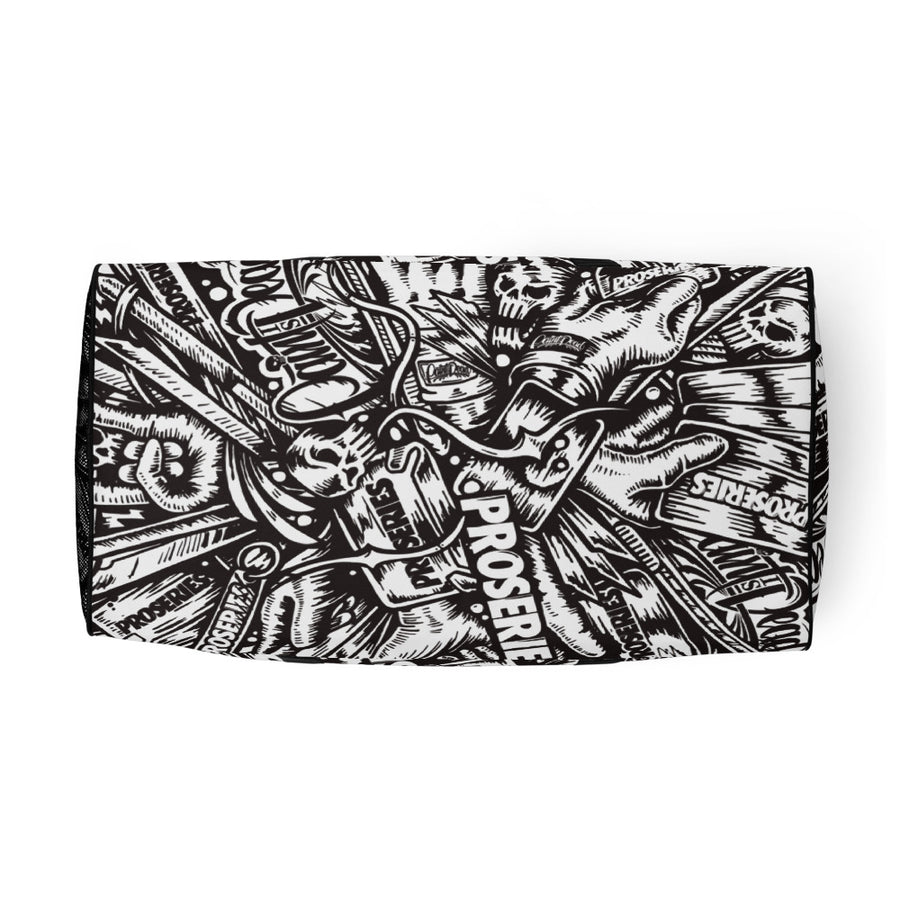 PROCAMO Duffle Bag - Black / White - pidmerch PROCAMO Duffle Bag - Black / White - pidmerch