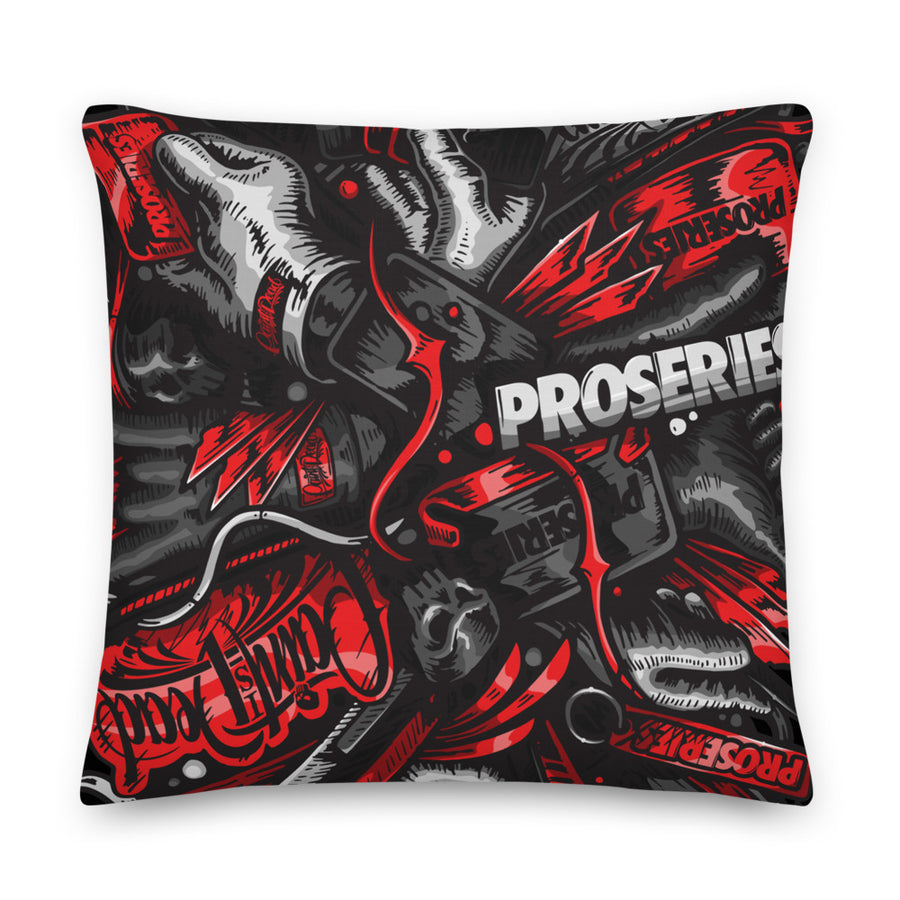 PROCAMO Premium Pillow Black Red - pidmerch PROCAMO Premium Pillow Black Red - pidmerch