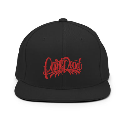 Paint is Dead Yupoong Snapback Hat Red Logo - pidmerch