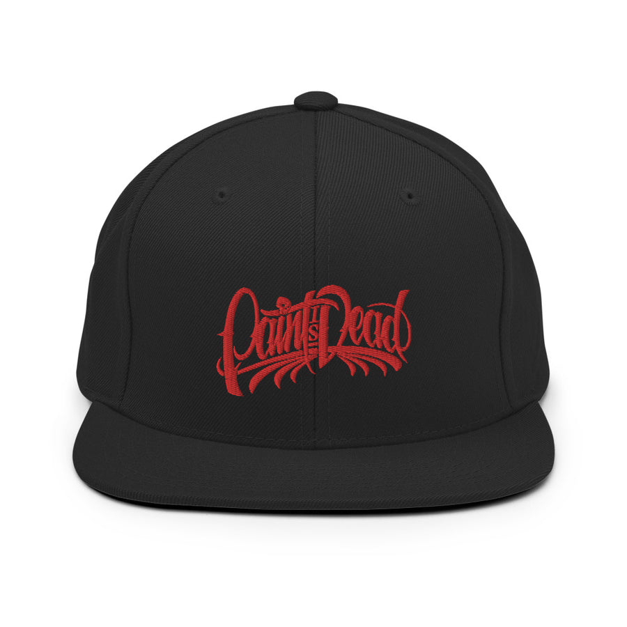 Paint is Dead Yupoong Snapback Hat Red Logo - pidmerch Paint is Dead Yupoong Snapback Hat Red Logo - pidmerch