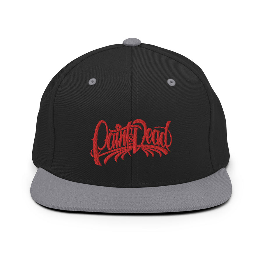 Paint is Dead Yupoong Snapback Hat Red Logo - pidmerch Paint is Dead Yupoong Snapback Hat Red Logo - pidmerch