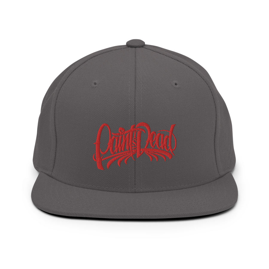 Paint is Dead Yupoong Snapback Hat Red Logo - pidmerch Paint is Dead Yupoong Snapback Hat Red Logo - pidmerch