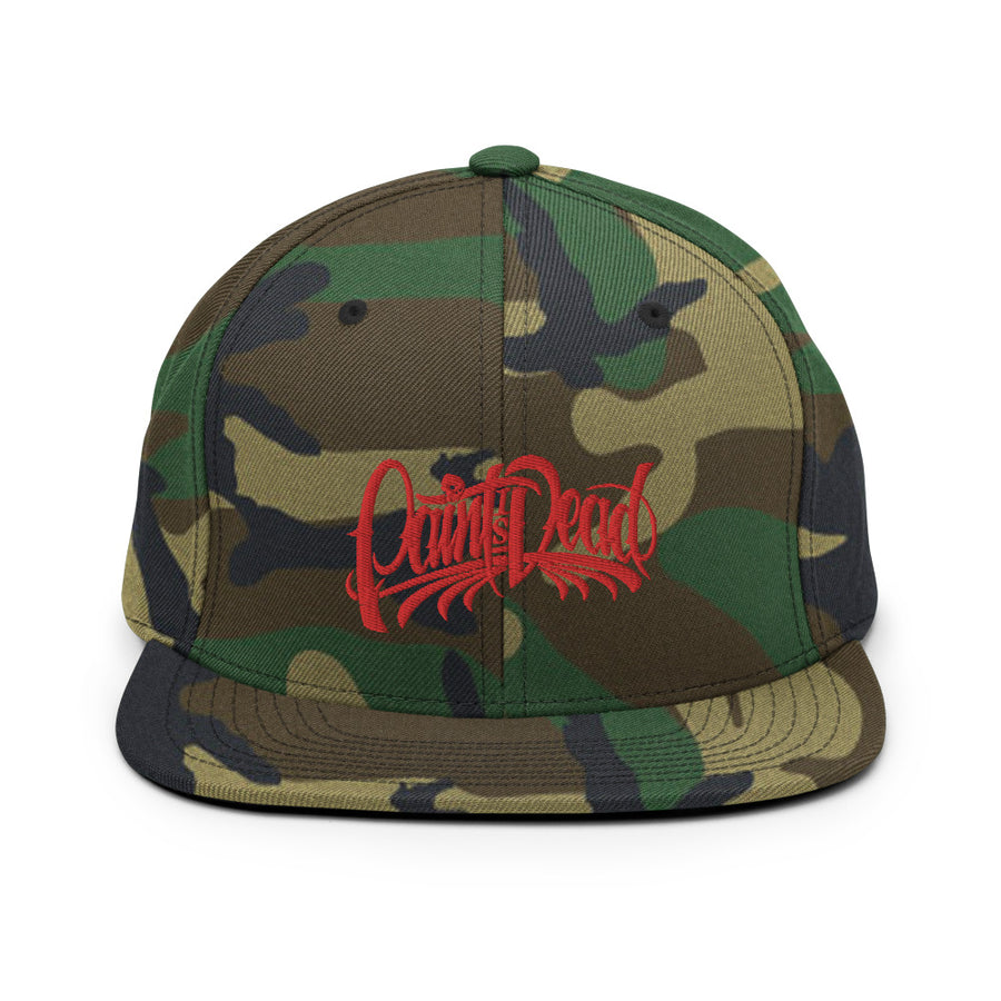 Paint is Dead Yupoong Snapback Hat Red Logo - pidmerch Paint is Dead Yupoong Snapback Hat Red Logo - pidmerch