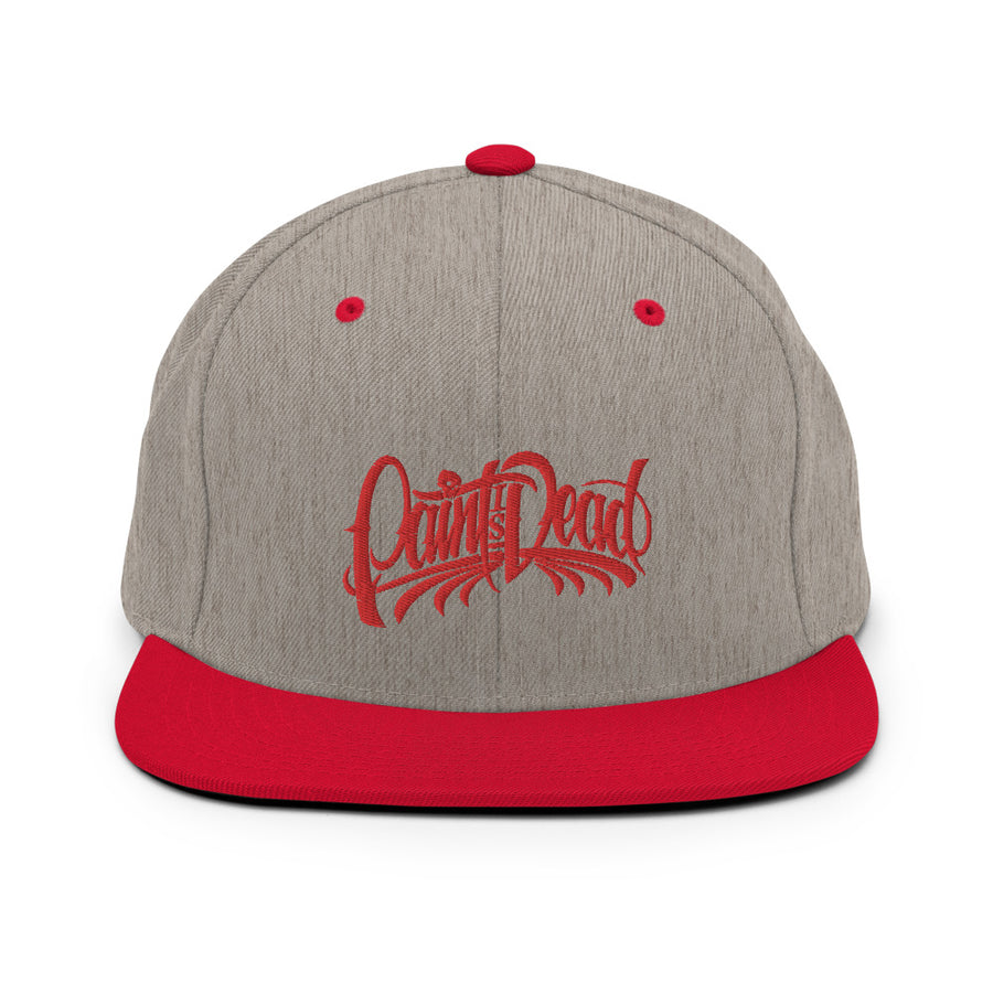 Paint is Dead Yupoong Snapback Hat Red Logo - pidmerch Paint is Dead Yupoong Snapback Hat Red Logo - pidmerch