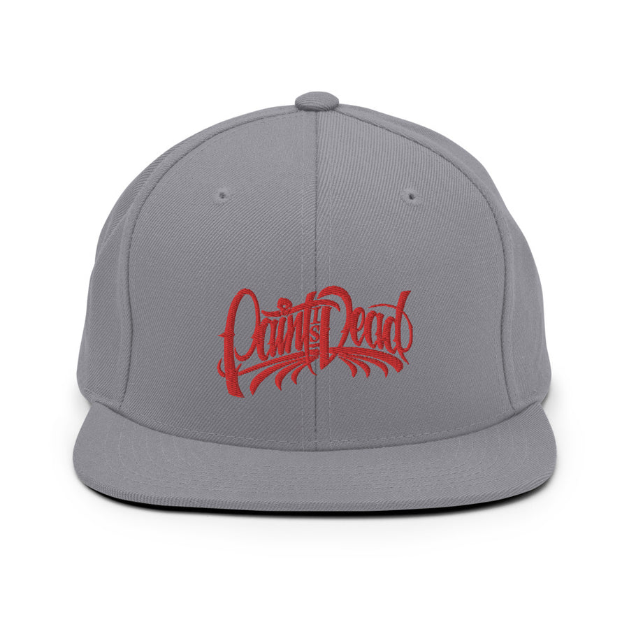Paint is Dead Yupoong Snapback Hat Red Logo - pidmerch Paint is Dead Yupoong Snapback Hat Red Logo - pidmerch