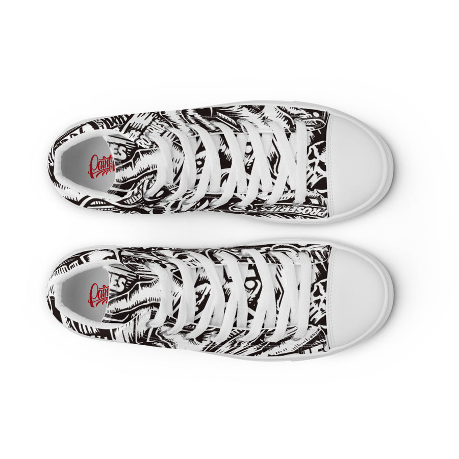 Men’s high top canvas shoes - pidmerch Men’s high top canvas shoes - pidmerch