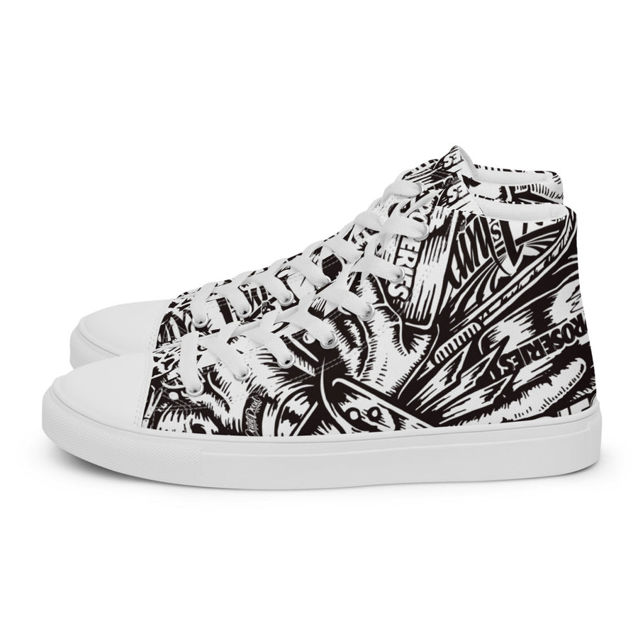 Men’s high top canvas shoes - pidmerch Men’s high top canvas shoes - pidmerch