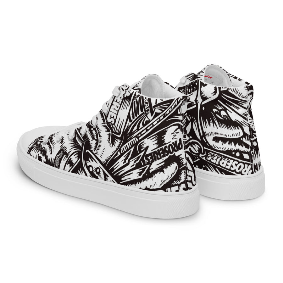 Men’s high top canvas shoes - pidmerch Men’s high top canvas shoes - pidmerch