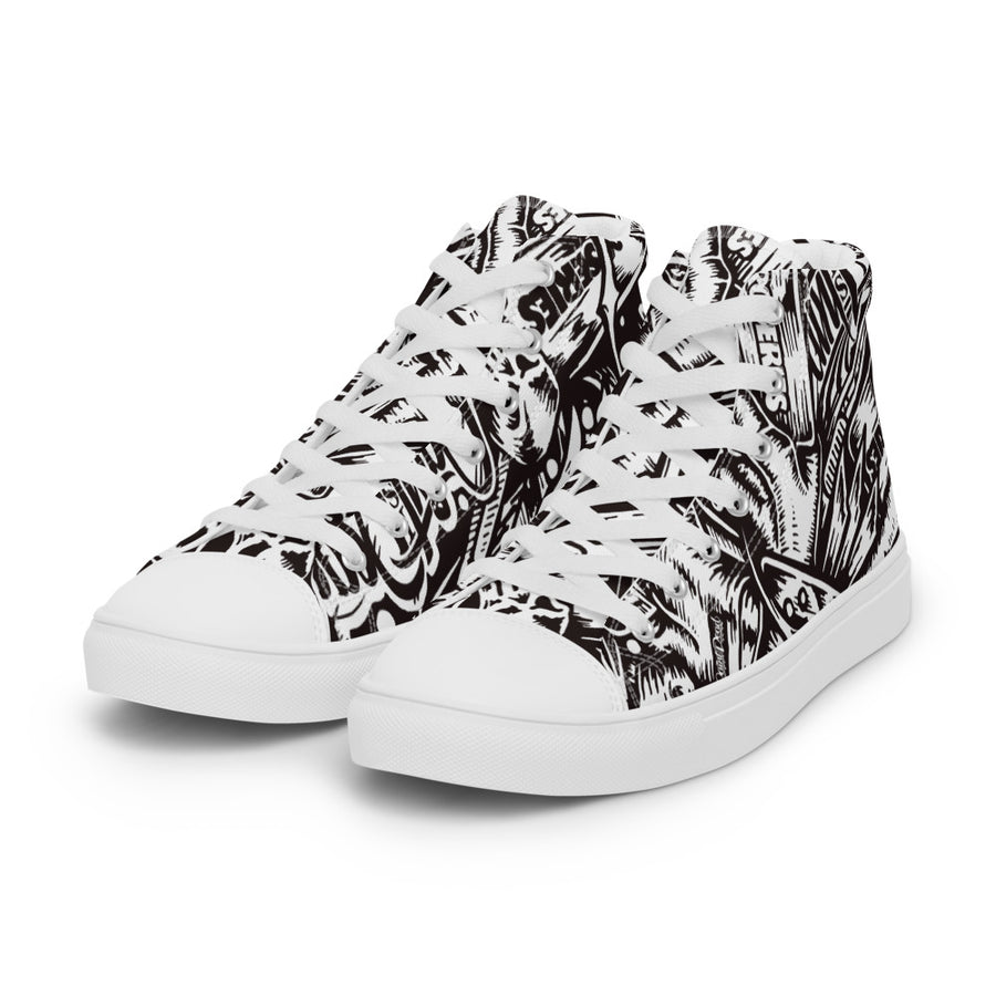 Men’s high top canvas shoes - pidmerch Men’s high top canvas shoes - pidmerch