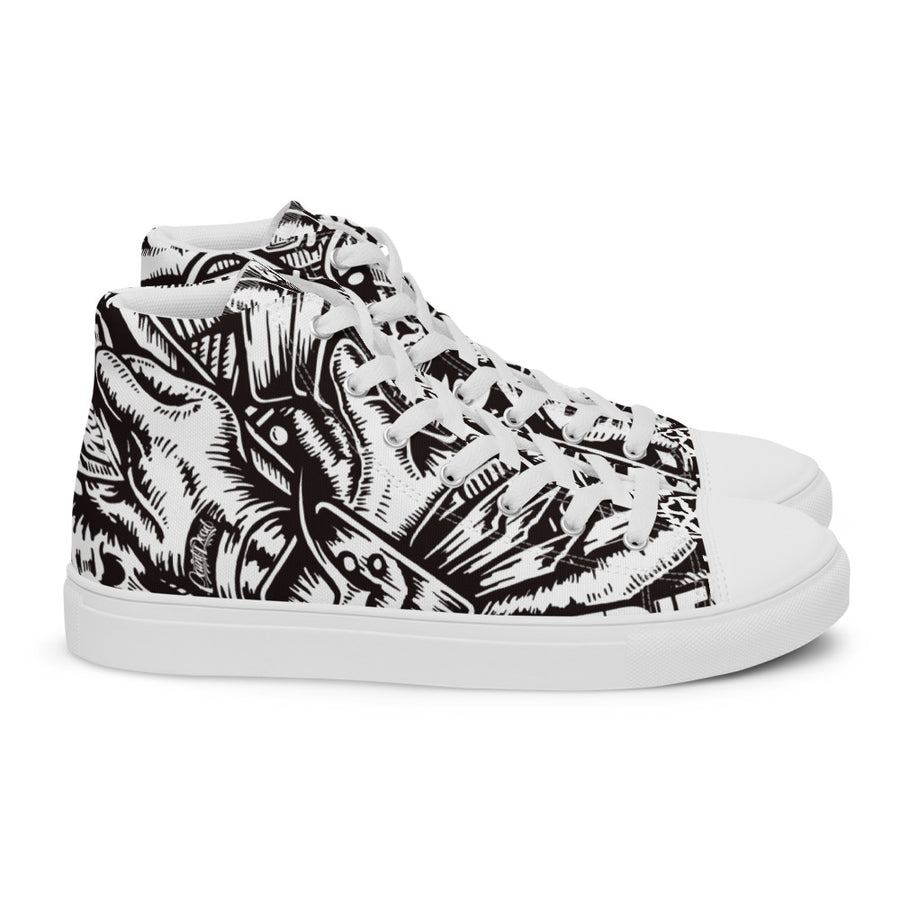 Men’s high top canvas shoes - pidmerch Men’s high top canvas shoes - pidmerch