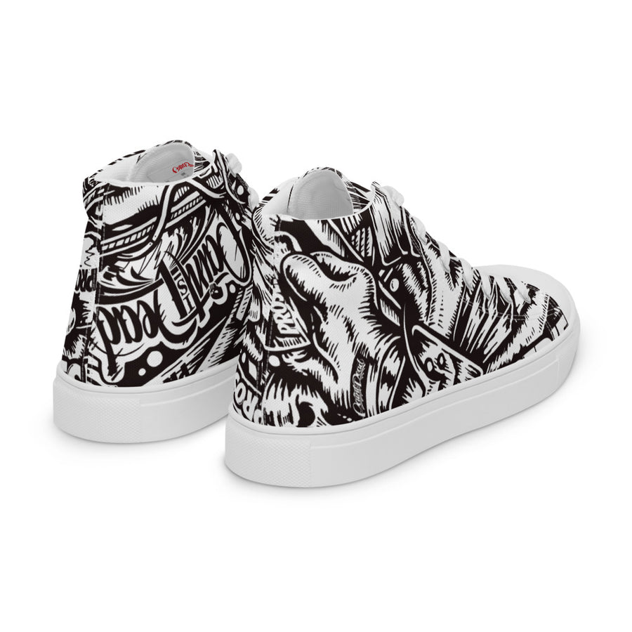 Men’s high top canvas shoes - pidmerch Men’s high top canvas shoes - pidmerch