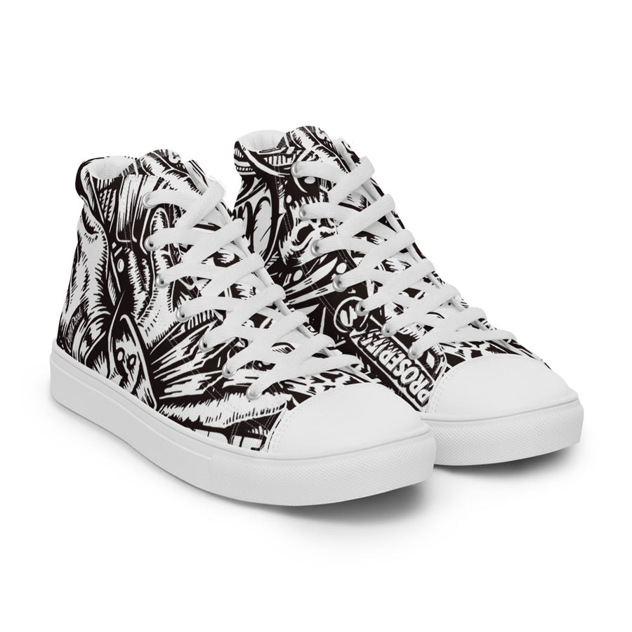 Men’s high top canvas shoes - pidmerch Men’s high top canvas shoes - pidmerch