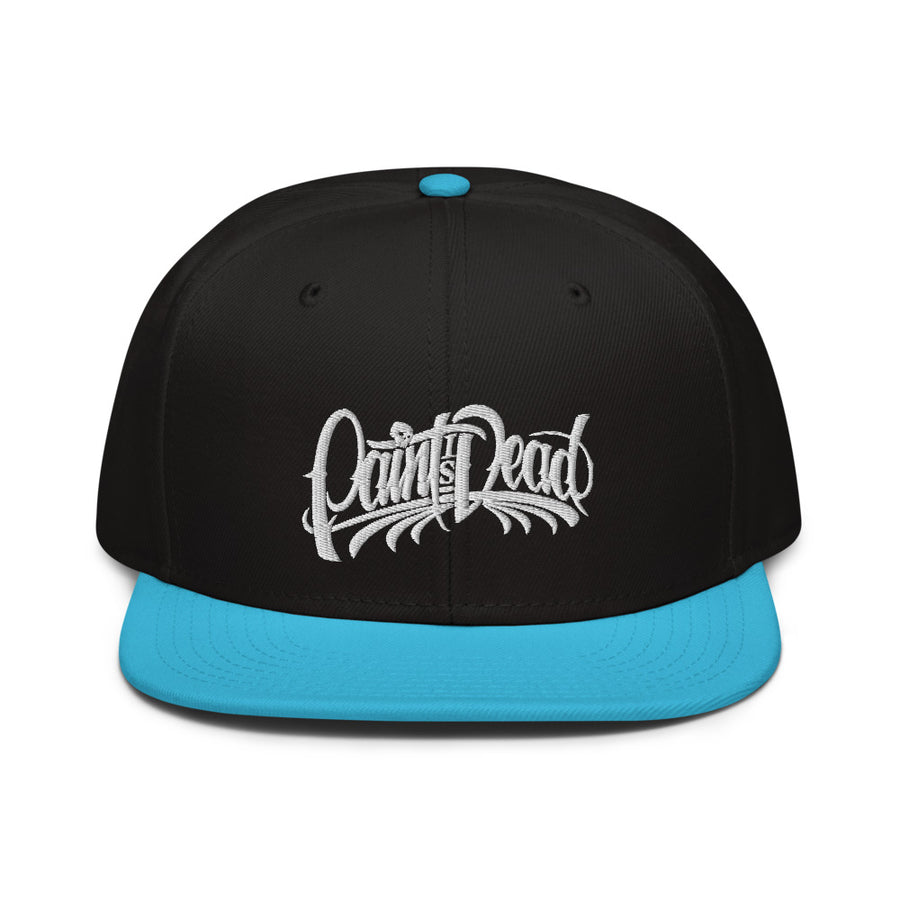 Paint is Dead White Logo Snapback Hat - pidmerch Paint is Dead White Logo Snapback Hat - pidmerch
