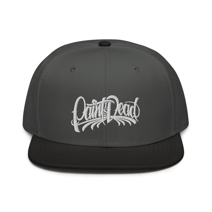 Paint is Dead White Logo Snapback Hat - pidmerch Paint is Dead White Logo Snapback Hat - pidmerch