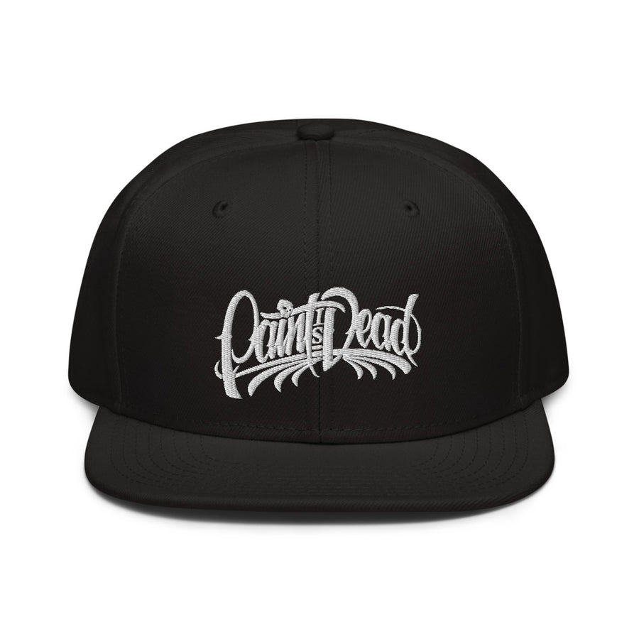 Paint is Dead White Logo Snapback Hat - pidmerch Paint is Dead White Logo Snapback Hat - pidmerch