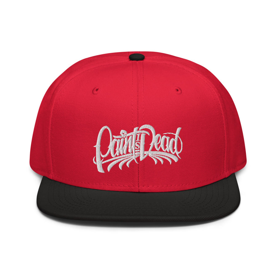 Paint is Dead White Logo Snapback Hat - pidmerch Paint is Dead White Logo Snapback Hat - pidmerch