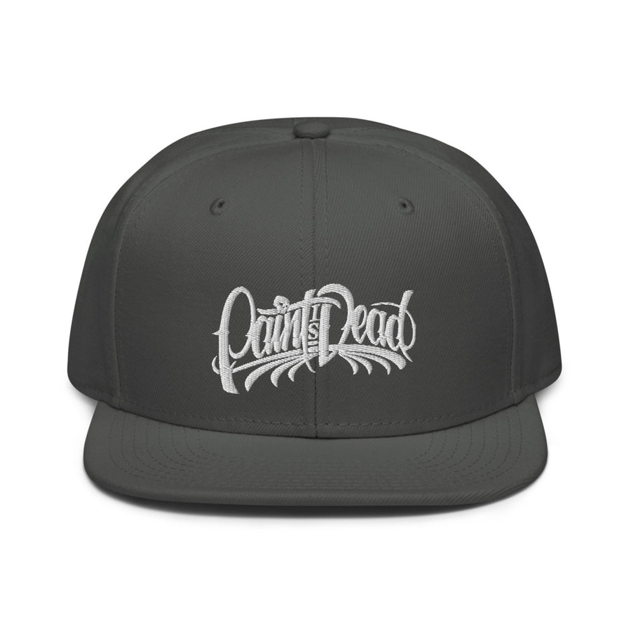 Paint is Dead White Logo Snapback Hat - pidmerch Paint is Dead White Logo Snapback Hat - pidmerch