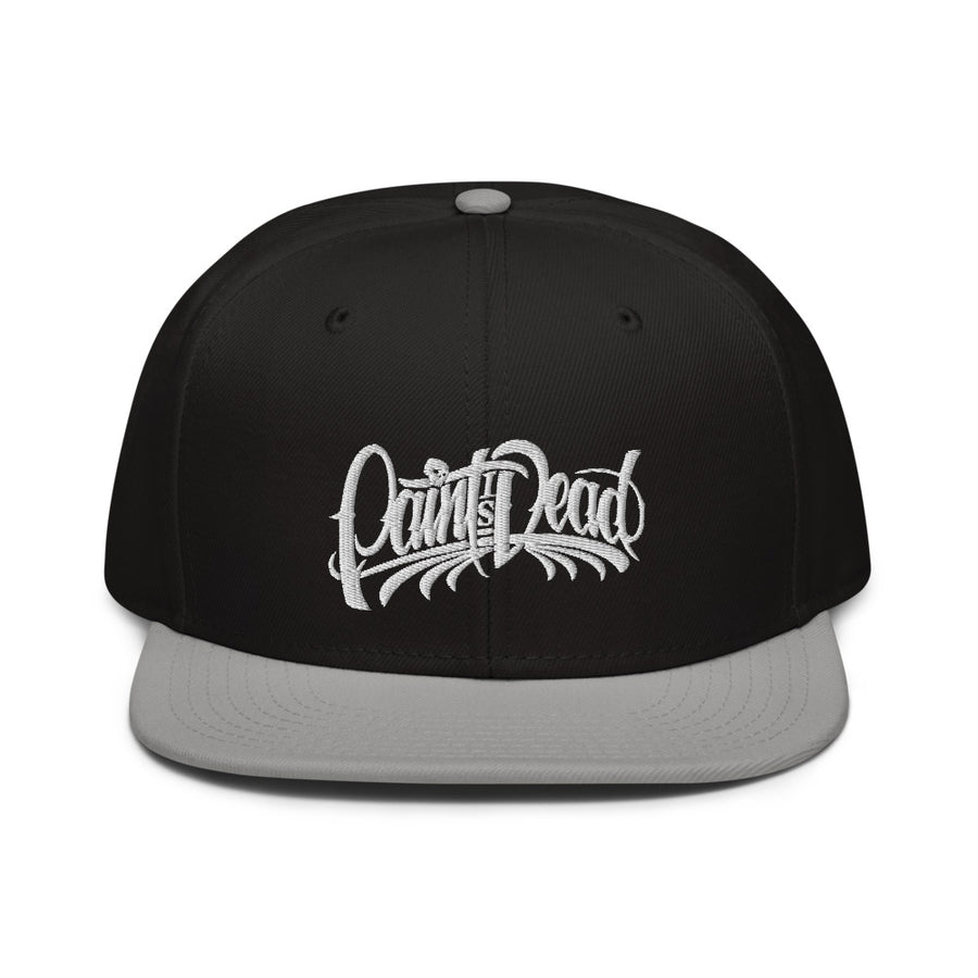Paint is Dead White Logo Snapback Hat - pidmerch Paint is Dead White Logo Snapback Hat - pidmerch