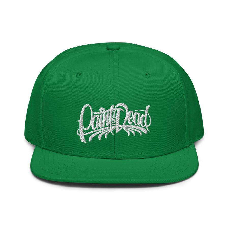 Paint is Dead White Logo Snapback Hat - pidmerch Paint is Dead White Logo Snapback Hat - pidmerch
