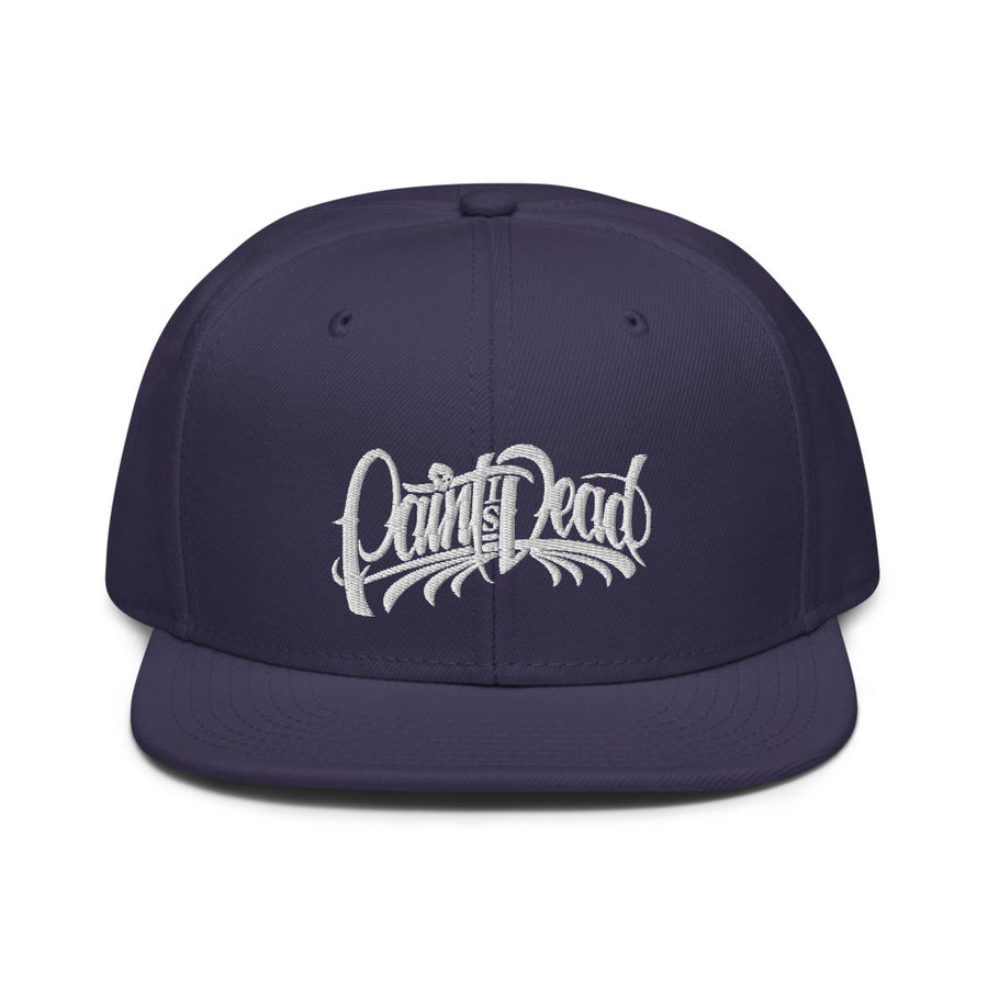 Paint is Dead White Logo Snapback Hat - pidmerch Paint is Dead White Logo Snapback Hat - pidmerch