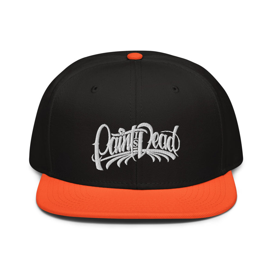 Paint is Dead White Logo Snapback Hat - pidmerch Paint is Dead White Logo Snapback Hat - pidmerch