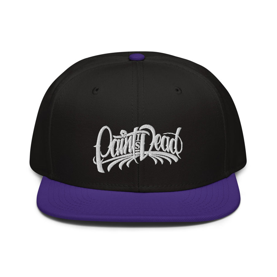 Paint is Dead White Logo Snapback Hat - pidmerch Paint is Dead White Logo Snapback Hat - pidmerch