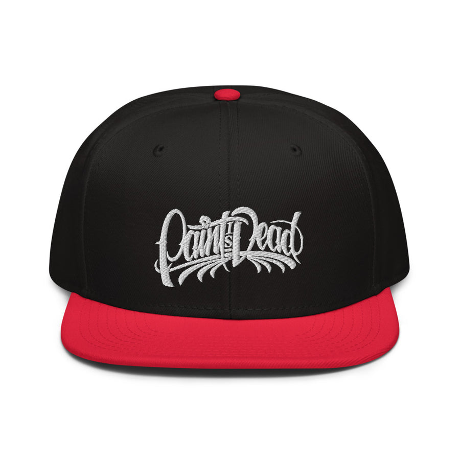 Paint is Dead White Logo Snapback Hat - pidmerch Paint is Dead White Logo Snapback Hat - pidmerch