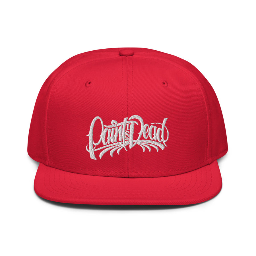 Paint is Dead White Logo Snapback Hat - pidmerch Paint is Dead White Logo Snapback Hat - pidmerch