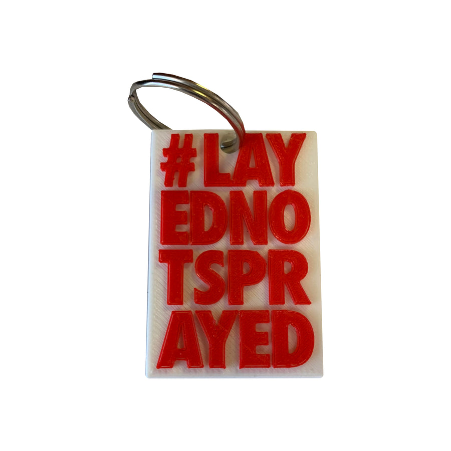 #LayedNotSprayed Keychain - Paint is Dead Merchandise