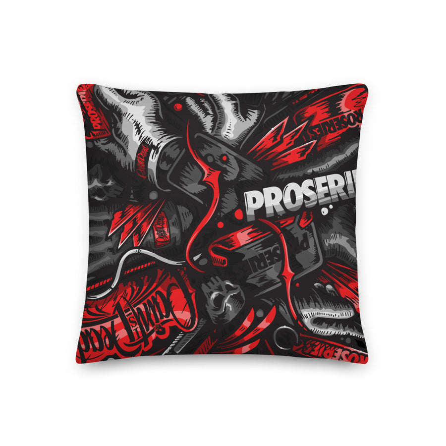 PROCAMO Premium Pillow Black Red - pidmerch