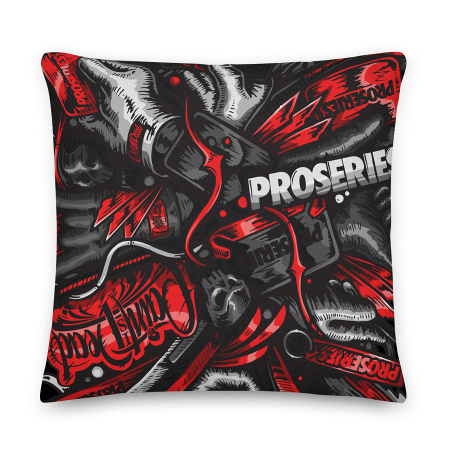 PROCAMO Premium Pillow Black Red - pidmerch