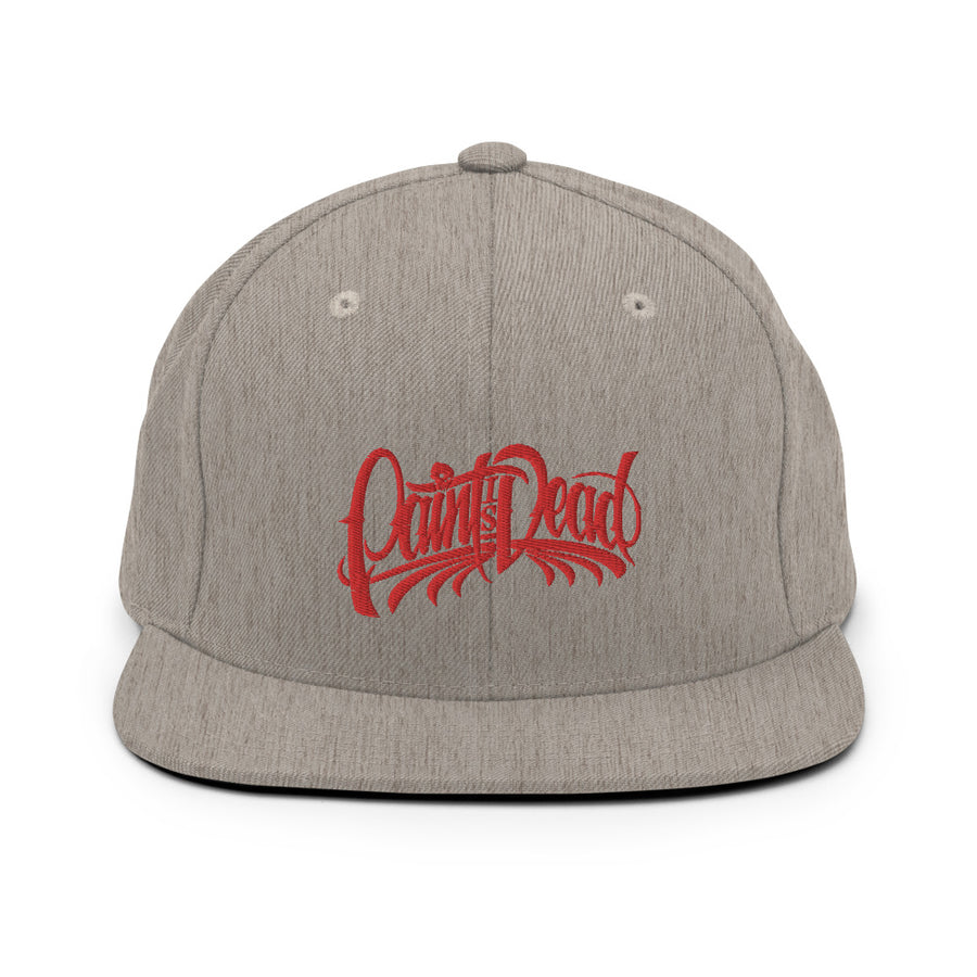 Paint is Dead Yupoong Snapback Hat Red Logo - pidmerch