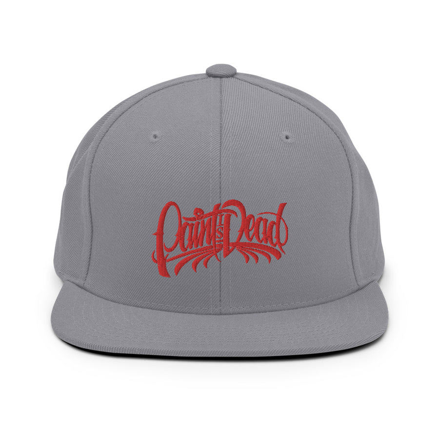 Paint is Dead Yupoong Snapback Hat Red Logo - pidmerch